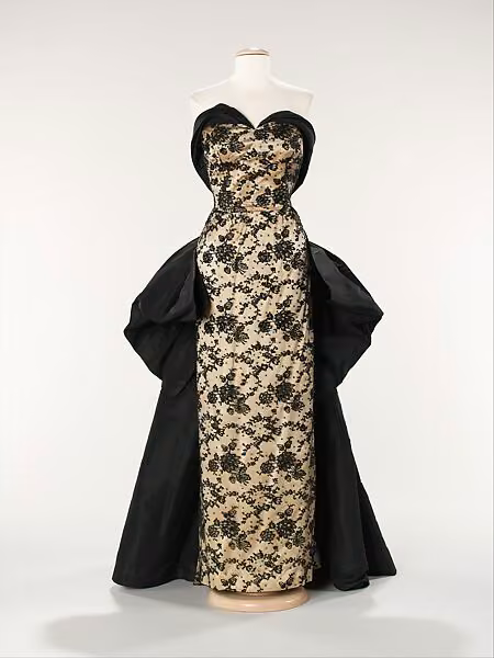 Evening dress, House of Balmain, 1953