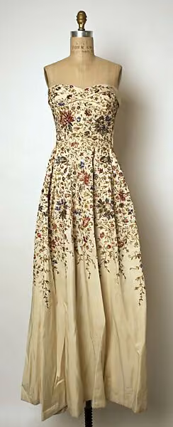 Evening dress, House of Balmain, 1953