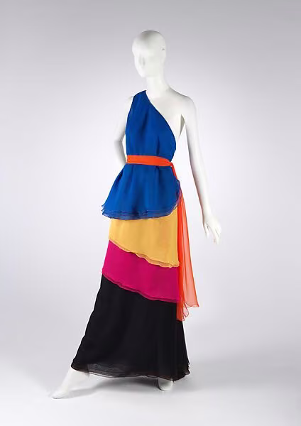 Evening dress, Stephen Burrows, ca. 1973
