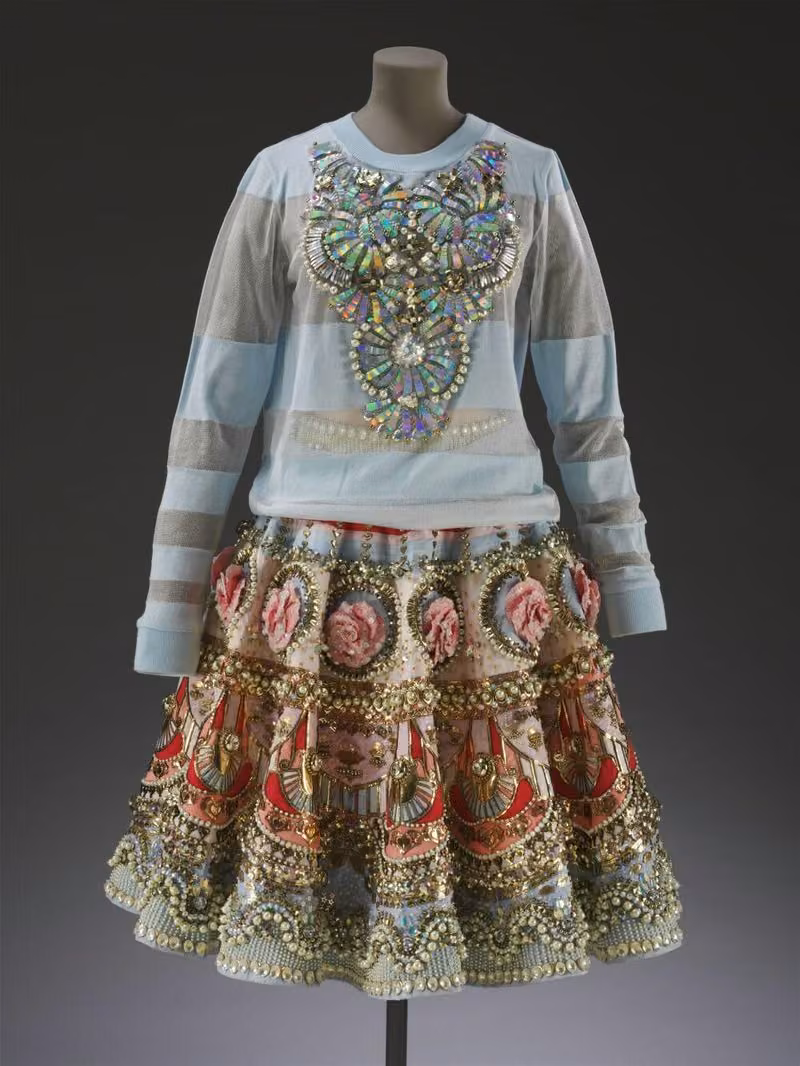 Embellished skirt and top, Manish Arora, 2014–2015; Spring/Summer 2015 collection
