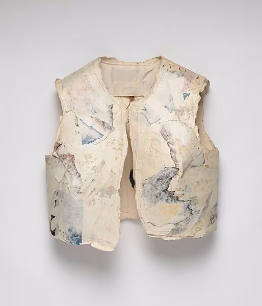 Reclaimed-paper vest, Maison Margiela, spring/summer 1990