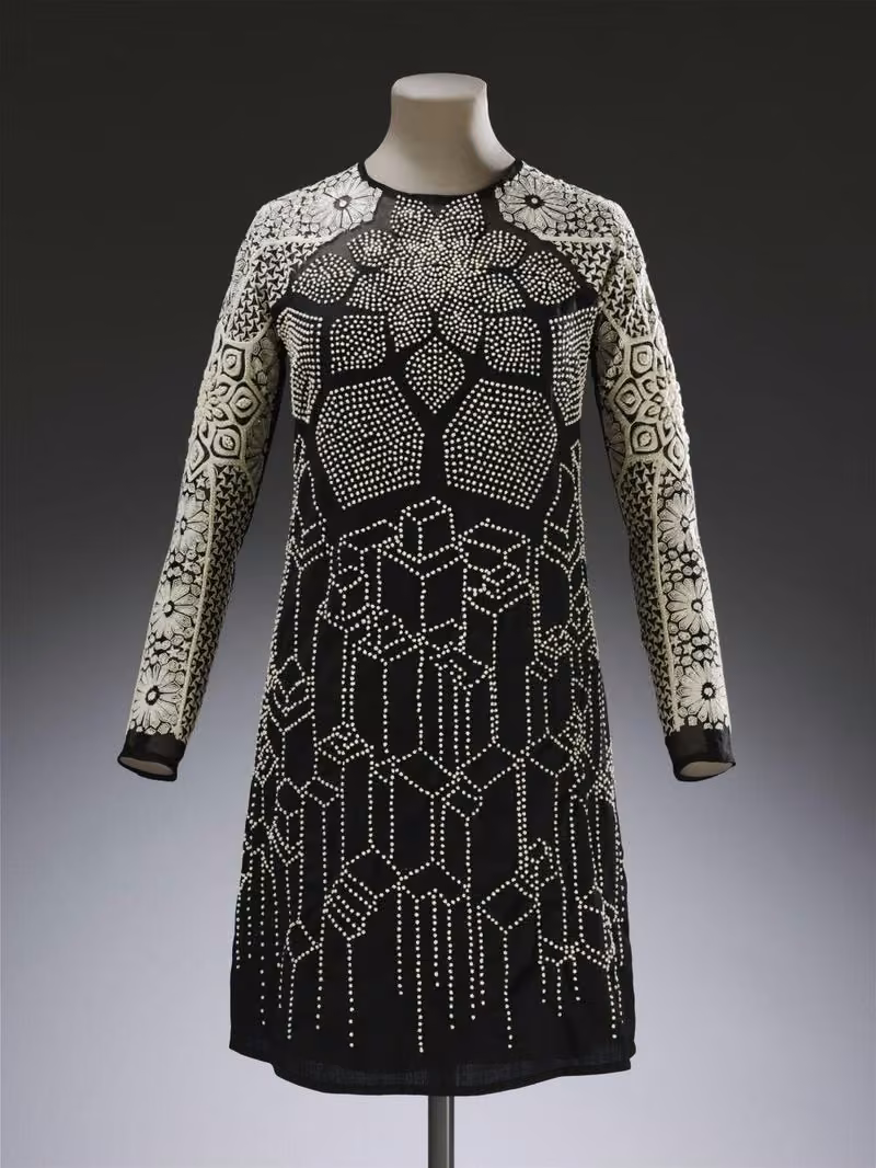 Monochrome dress, Rahul Mishra, 2014