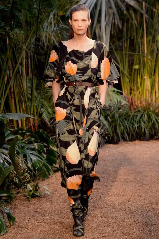 Jungle-print dress with matching boots, Hermès, 2014