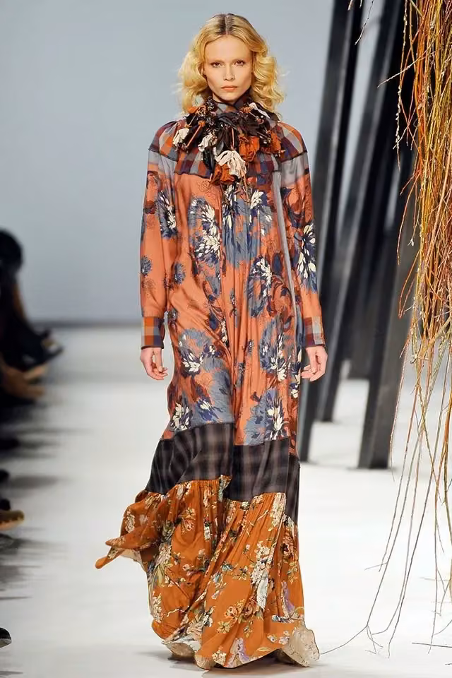 Floral dress with a flounced hem, Kenzo, 2010