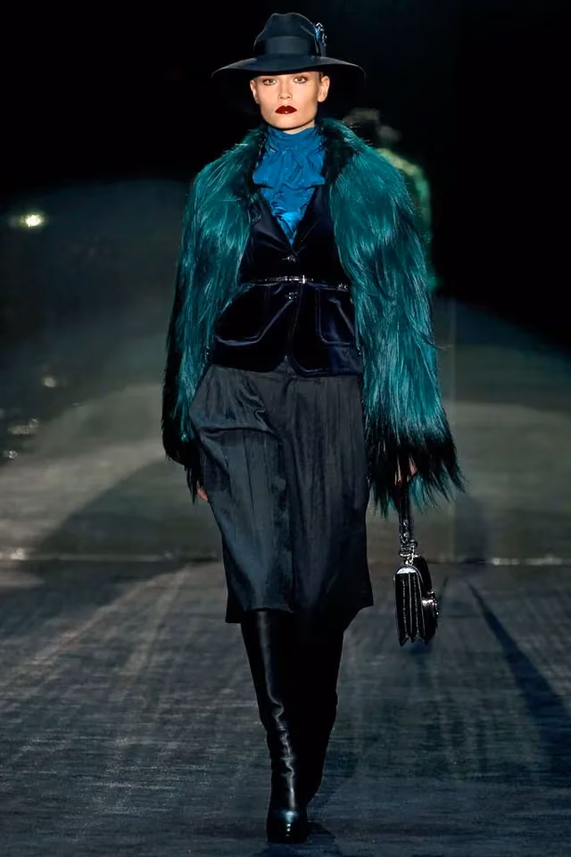 Teal jacket and culottes, Gucci, 2011