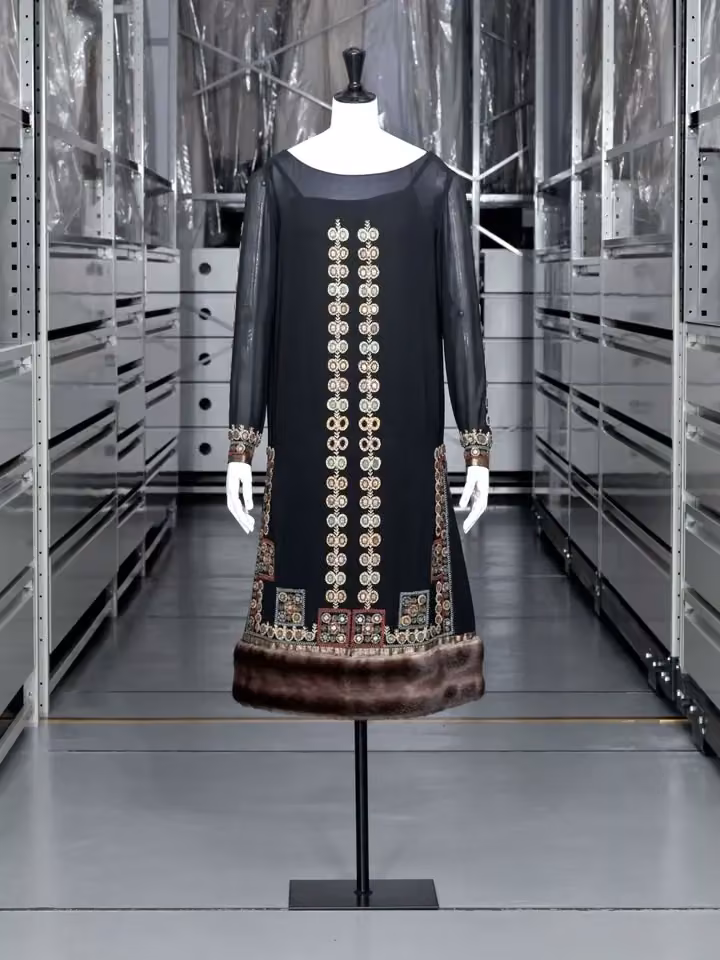 Embroidered day dress, Paquin, c. 1923–24