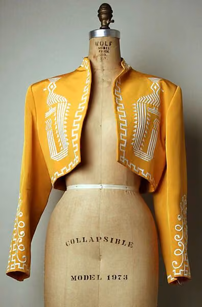 Embroidered jacket, Rifat Ozbek, Spring/summer 1988