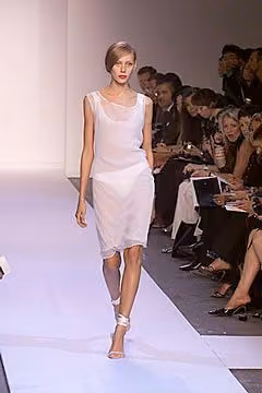 Pale asymmetric slip dress, Narciso Rodriguez, Spring 2000 Ready-to-Wear (shown 1999)