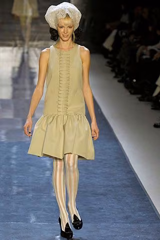 Olive ruffled dress, Tracy Reese, Fall 2007 Ready-to-Wear