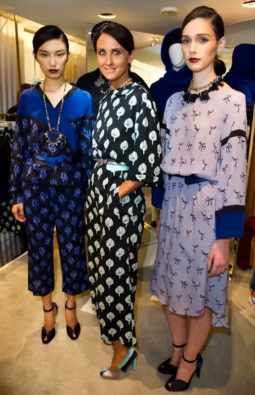 Alessandra Facchinetti pictured with two other people at Uniqueness