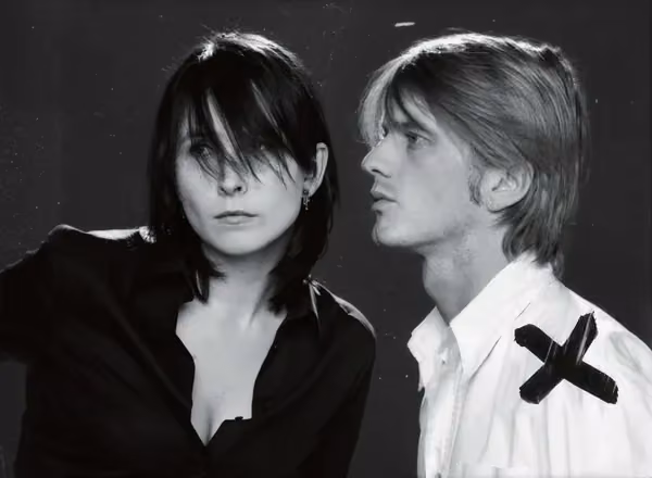 Group photograph of An Vandevorst and Filip Arickx