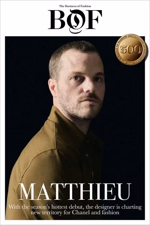 Magazine cover featuring Matthieu Blazy, with the original cover text retained.