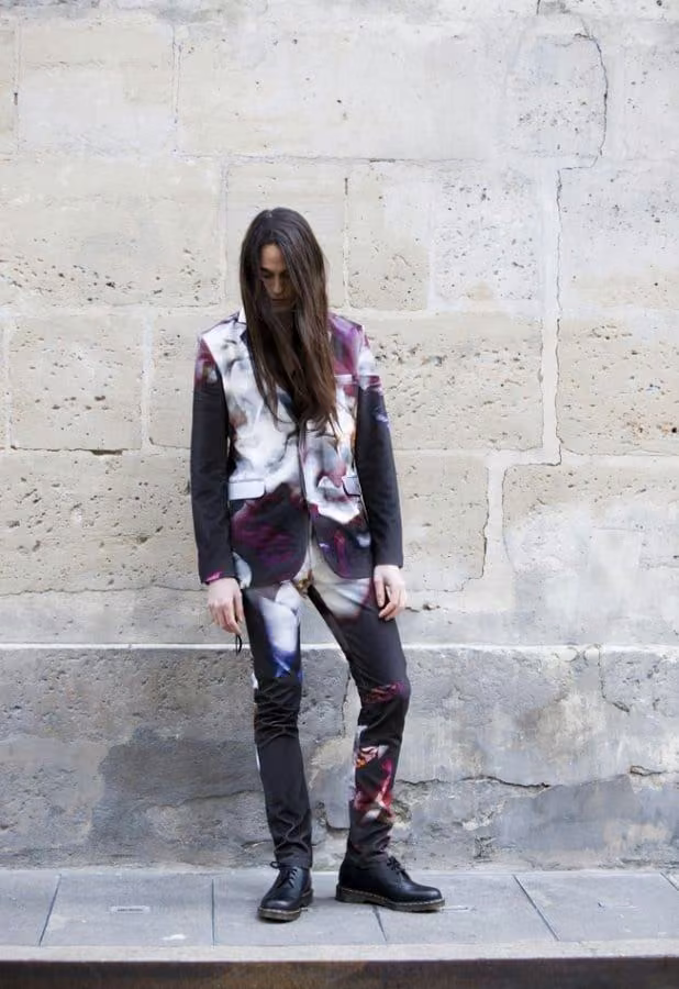 Graphic printed jacket and trousers — Anna Laitinen, Tuomas Laitinen
