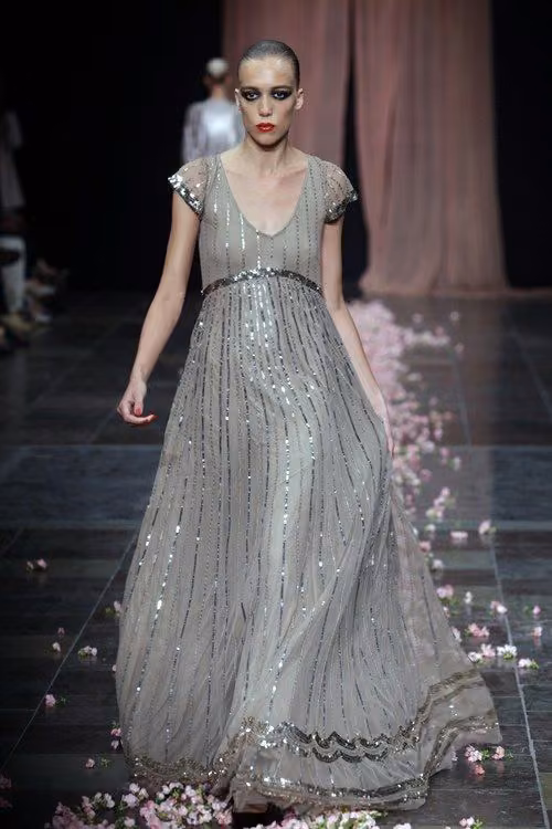 Grey evening dress — Benedikte Utzon
