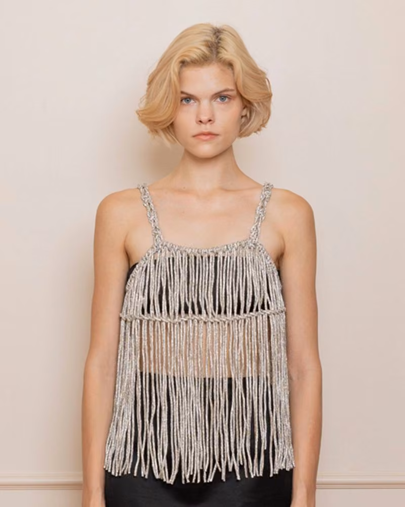 DISAYA |  Crystal Macrame top — Disaya Sorakraikitikul