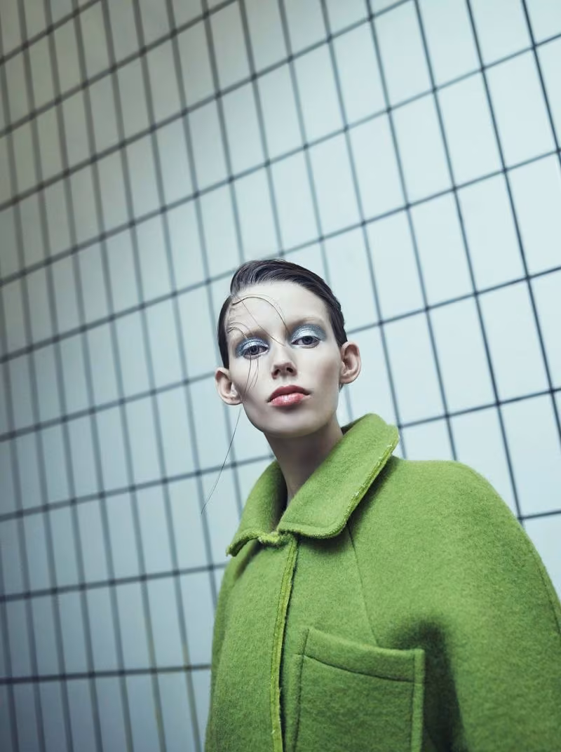 Vivid green wool jacket — Elisabeth Stray Pedersen