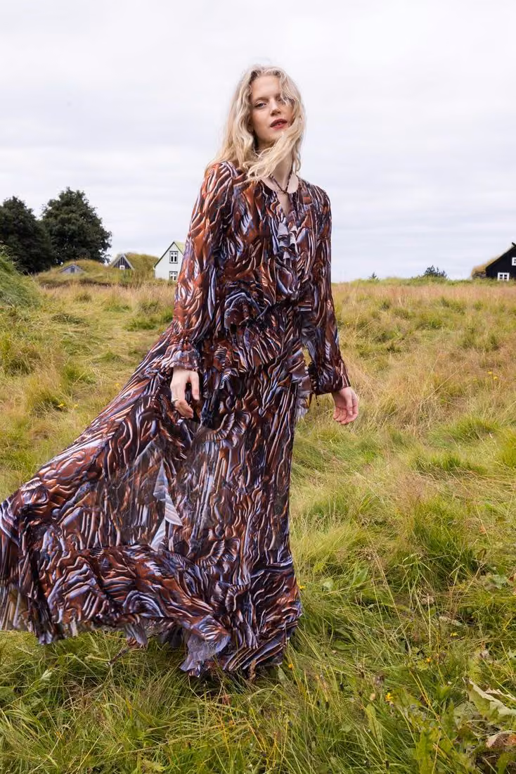 The Moonlight Maxi Dress in Copper — Hildur Yeoman