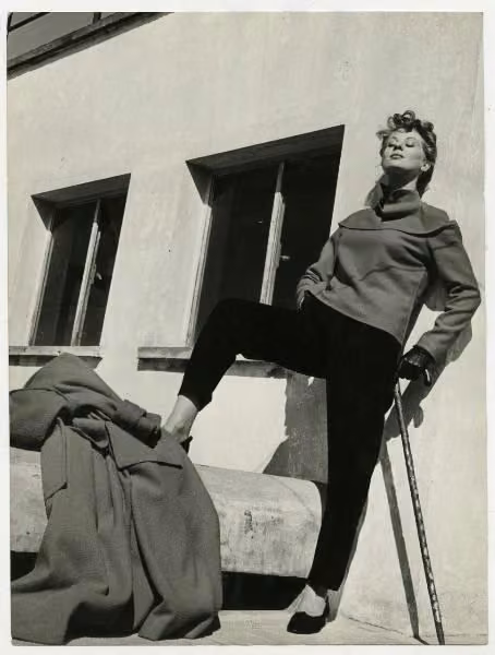 Model wearing a Maria Antonelli trouser ensemble — Maria Antonelli