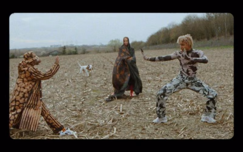 Patterned garments in an In My Room fashion-film still — Maria Korkeila
