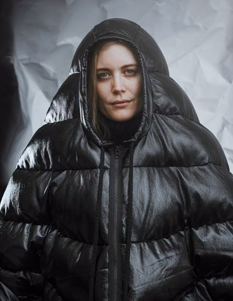 Amager costume combining a mourning dress with a puffer jacket — Nicholas Nybro