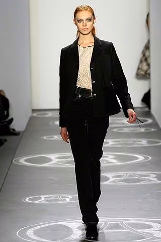 Black velvet tailored suit by Alice Roi, Fall 2007 Ready-to-Wear.