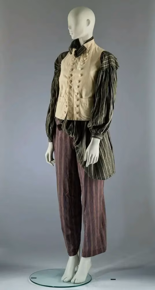 Pirate waistcoat, shirt and trousers — Malcolm McLaren, 1981–1982