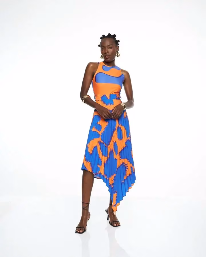 Pleated Scrambled Dress — Rich Mnisi, Date not stated