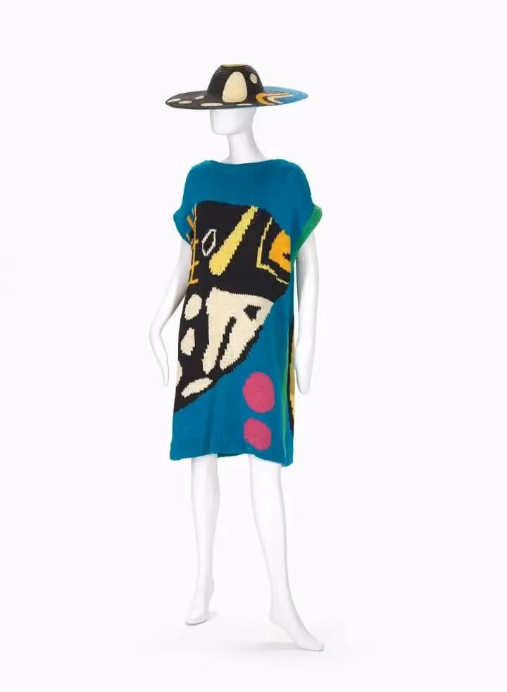 Big fish dress and hat — Jenny Kee, 1979