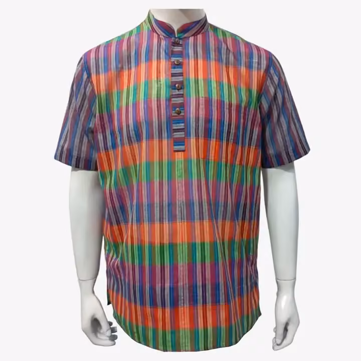 Multi Colour Band Collar Gamcha Fatua — Bibi Russell, Date not documented