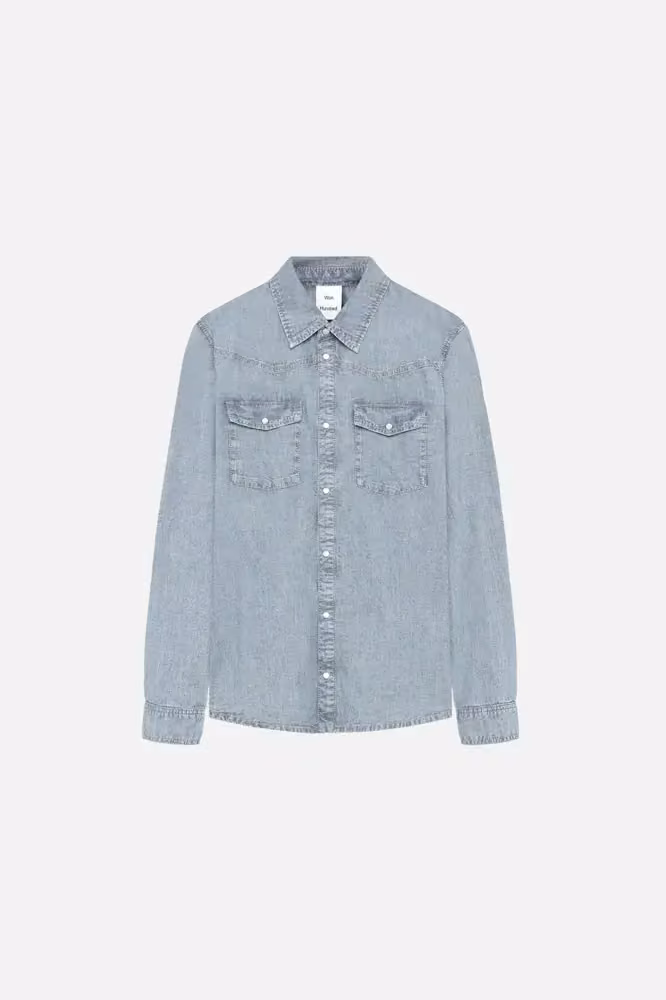 Alfred Washed Blue Shirt — Nikolaj Nielsen, Date not documented