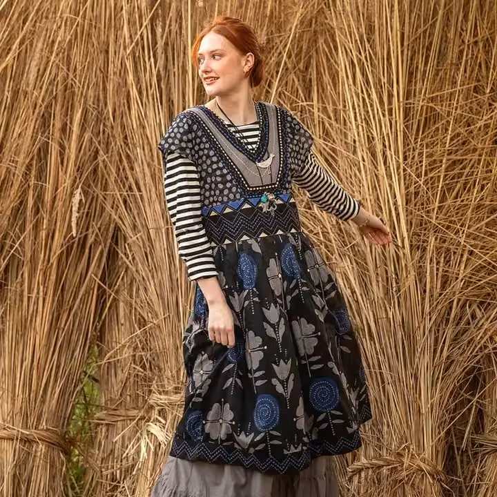 Uniqum patterned sleeveless dress — Gudrun Sjödén, 2023
