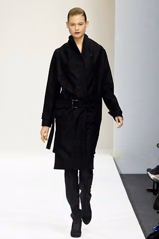 Black asymmetric coat and trousers, Hamish Morrow, Fall 2007 Ready-to-Wear.