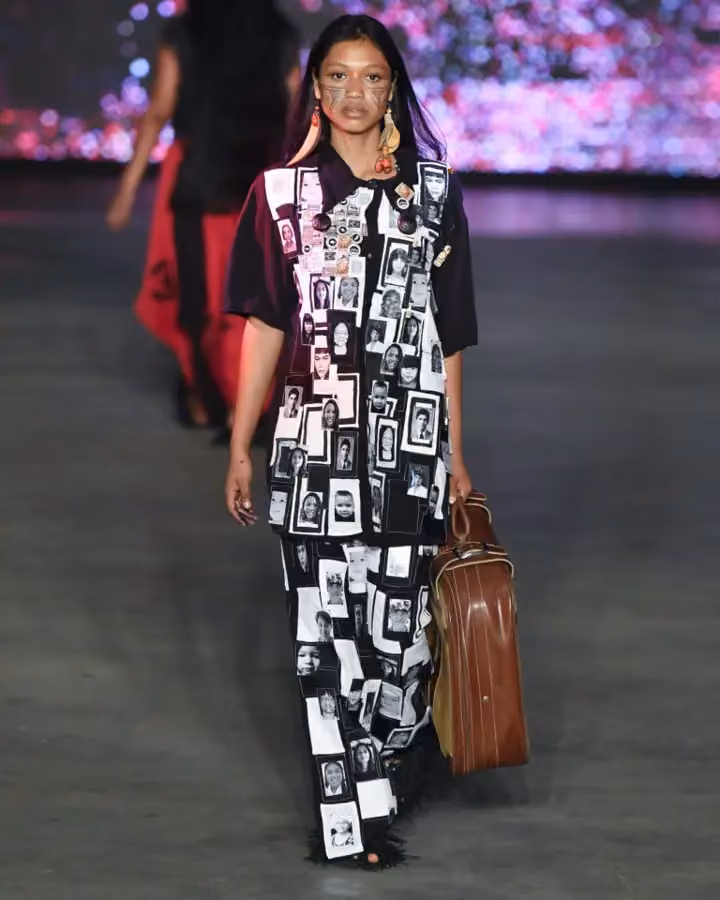 Portrait-patch shirt and trousers — Dayana Molina, Shown July 2024