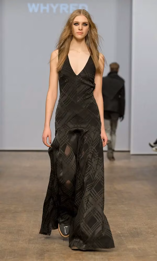 Black V-neck maxi dress — Roland Hjort, Autumn/Winter 2014