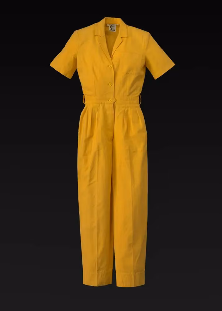 WilliWear yellow jumpsuit — Willi Smith, 1969-1987