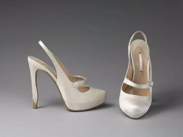 Lady Mary Charteris’s wedding shoes — Nicholas Kirkwood, 2012