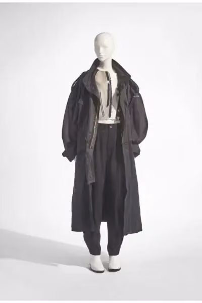 Dark parka and assembled inner layers — Marina Yee, Autumn/Winter 2024–25