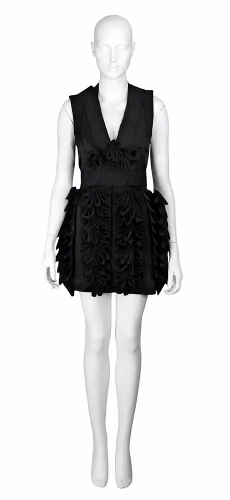 Black halter dress with folded skirt — Helena Hörstedt, 2007; Spring/Summer 2008