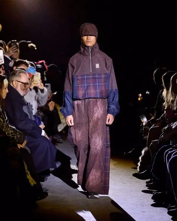 Brown half-zip hoodie and wide trousers — Rolf Ekroth, Autumn/Winter 2025 — No Distance Left To Run