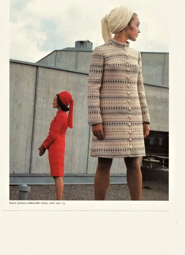 Handwoven wool jacket-coat — Annikki Karvinen, Winter 1972–1973