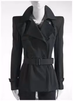 Black tailored jacket with extended shoulders — Jurgi Persoons, Spring/Summer 1999