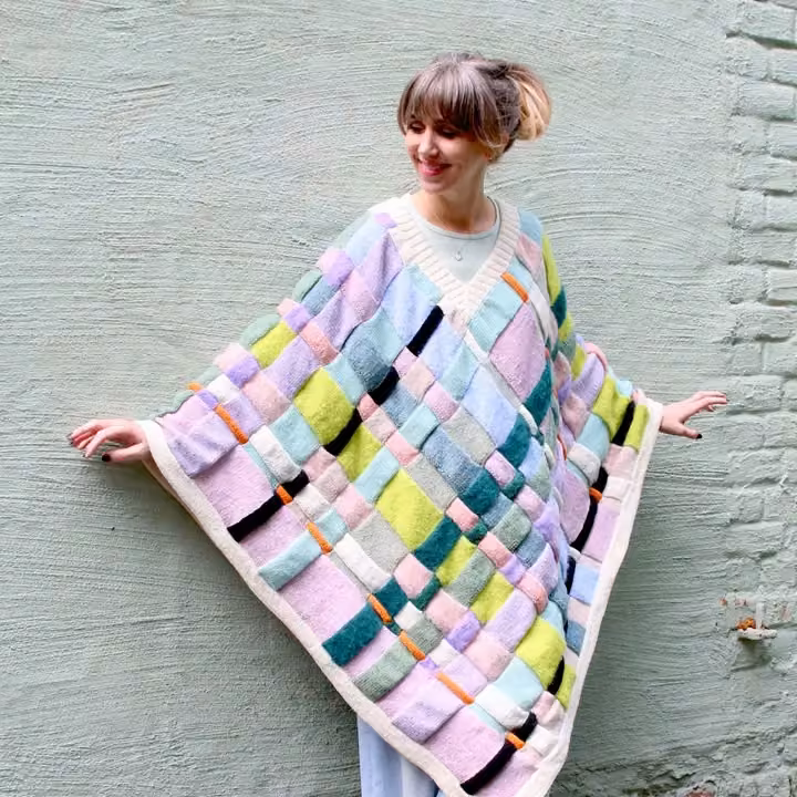 Oppskrift på CITY basket poncho 1 — Ingunn Birkeland, Date not documented
