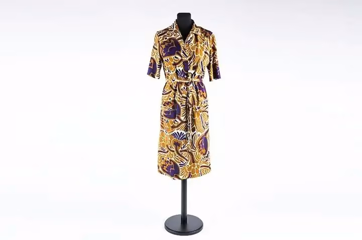 Printed cotton shirt dress — Katja Geiger, Date not documented