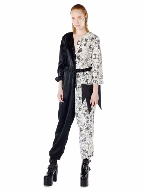 Split black and floral jumpsuit — Hanna Riiheläinen, Autumn/Winter 2011
