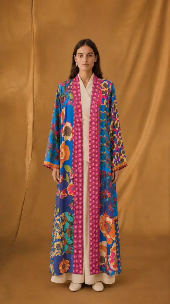 Zainah Cut Abaya - Mixed Flower with Mixed Colour — Hessa Al Falasi, Date not documented