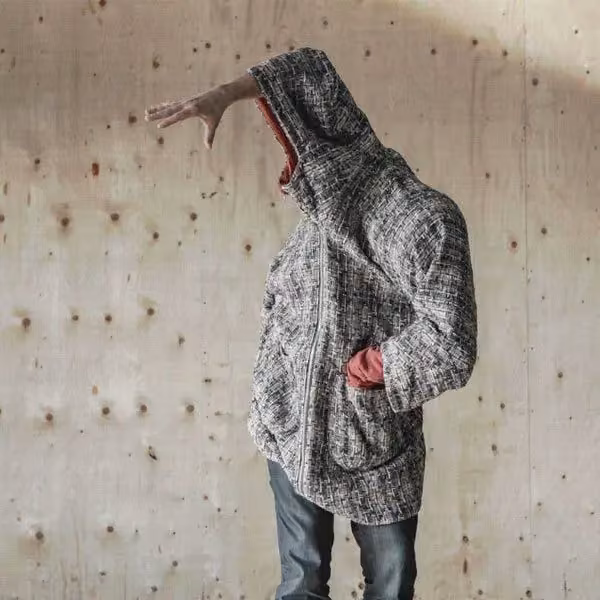 Grey hooded coat — Rickard Lindqvist, Date not documented