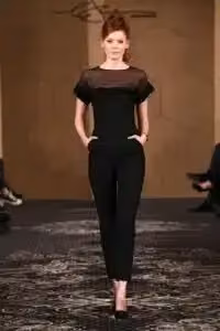Black sheer-yoke jumpsuit — Jesper Høvring, Autumn/Winter; year unconfirmed
