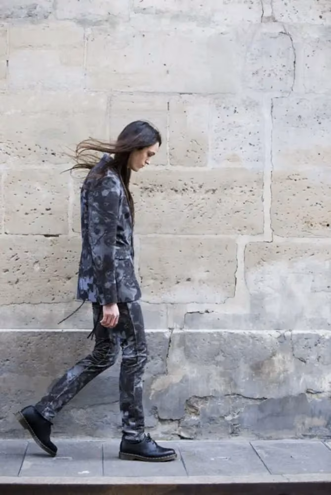 All-over patterned hooded ensemble — Anna Laitinen, Autumn/Winter 2010