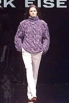 Purple textured sweater by Mark Eisen, Fall 2000 Ready-to-Wear.