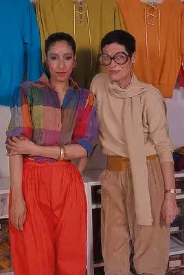 Fashion presentation with a model — Liz Claiborne, 1982